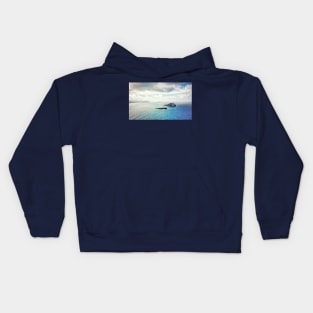 Blue Islands of Oahu Hawaii Kids Hoodie